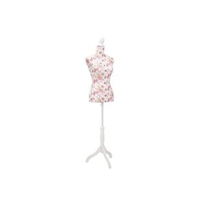 VIDAXL Buste de couture de femme en coton blanc motifs à rosiers - Publicité