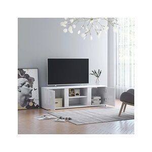 VIDAXL Meuble TV Blanc brillant 120x34x37 cm Aggloméré - Publicité