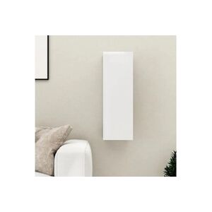 VIDAXL Meuble TV Blanc brillant 30,5x30x90 cm Aggloméré - Publicité