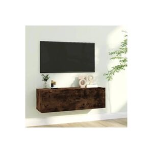 VIDAXL Armoire murale TV Chêne fumé 100x30x30 cm Bois d'ingénierie - Publicité