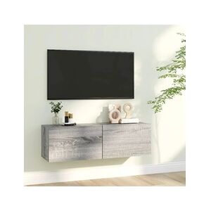 VIDAXL Armoire murale TV Sonoma gris 100x30x30 cm Bois d'ingénierie - Publicité