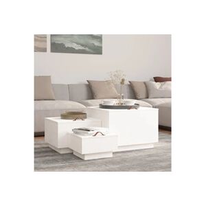 VIDAXL Boîtes de rangement et couvercles 3pcs Blanc Bois massif de pin - Publicité