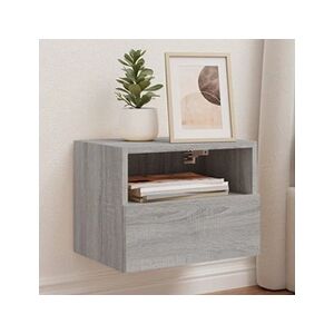 VIDAXL Meubles TV muraux 2pcs sonoma gris 40x30x30cm bois d'ingénierie - Publicité