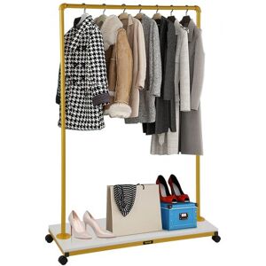 VEVOR Portant à Vêtements Mobile 100 x 36 x 150 cm Porte-Vêtements sur Roulettes Capacité de 68,04 kg Porte-Habits à Roulettes Stockage Spacieux Convient aux Magasins de Vêtements Vestiaires Ateliers - Publicité