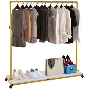 VEVOR Portant à Vêtements Mobile 150 x 36 x 160 cm Porte-Vêtements sur Roulettes Capacité de 68,04 kg Porte-Habits à Roulettes Stockage Spacieux Convient aux Magasins de Vêtements Vestiaires Ateliers - Publicité