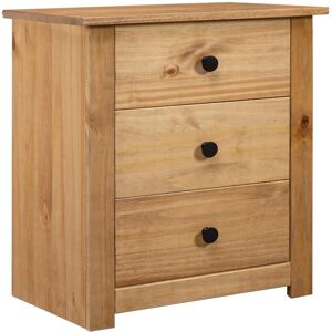 vidaXL nightstand 46x40x57 cm pine wood Panama - Publicité