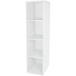 Iris Ohyama,Meuble De Rangement Modulaire/Étagère Pour Jouets, 4 Compartiments - Kcx-4 - Bois, Blanc, L35.4 X P35.1 X H138.6 Cm - Publicité