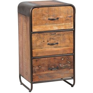 Tousmesmeubles Chiffonnier 3 Tiroirs Bois Recyclé - Chalerston - Publicité