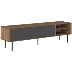 Meuble Tv Ampere Noyer Et Gris Anthracite 165 X 47,9 - Temahome - Publicité