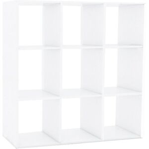 Etagère 9 Cases - 104x29x108cm - Blanc - Publicité