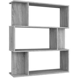 Vidaxl Bibliothèque/Cloison Sonoma Gris 80x24x96 Cm Bois D'ingénierie - Publicité