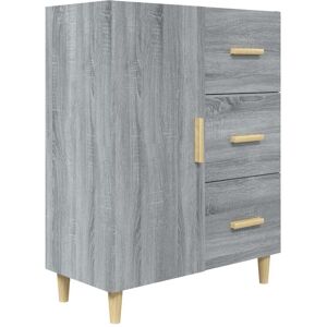 Vidaxl Buffet Sonoma Gris 69,5x34x90 Cm Bois D'ingénierie - Publicité