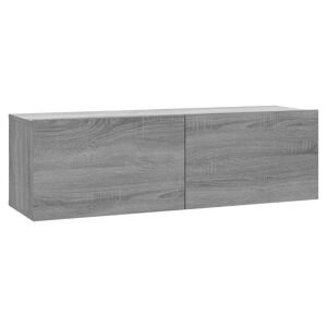 Vidaxl Armoire Murale Tv Sonoma Gris 100x30x30 Cm Bois D'ingénierie - Publicité