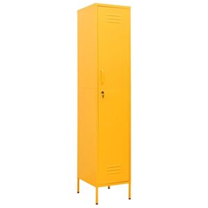 Vidaxl Armoire ¿¿ Casiers Jaune Moutarde 35x46x180 Cm Acier - Publicité