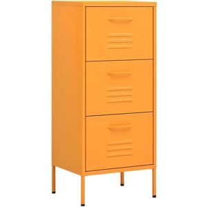 Vidaxl Armoire De Rangement Jaune Moutarde 42,5x35x101,5 Cm Acier - Publicité