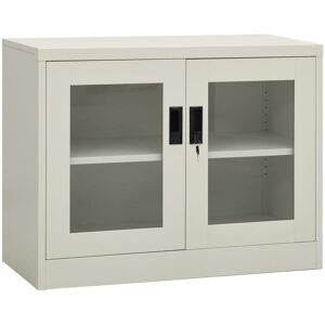 Vidaxl Armoire De Bureau Gris Clair 90x40x70 Cm Acier - Publicité