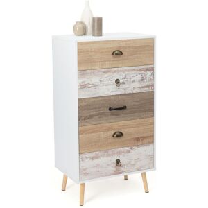 Chiffonnier 5 Tiroirs Bahia Commode Scandinave - Publicité