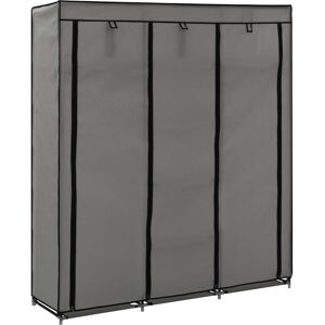 vidaXL Armoire Avec Compartiments Et Barres Gris 150x45x175 Cm Tissu - Publicité