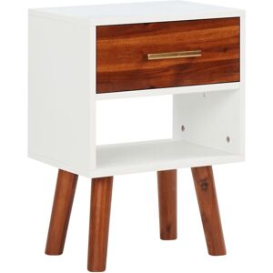 Vidaxl Table De Chevet Bois D'acacia Massif 40x30x57 Cm - Publicité