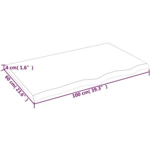 Vidaxl Étagère Murale 100x60x(2-4) Cm Bois De Chêne Massif Non Traité - Publicité