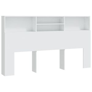 Tête De Lit Avec Rangement Accessoire De Lit Table De Chevet Étagère 180 X 19 X 103,5 Cm Mdf Blanc Tdl0200103 - Publicité