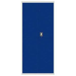 Vidaxl Classeur Gris Clair Et Bleu 90x40x200 Cm Acier - Publicité