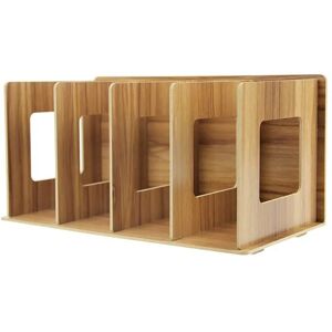 1 Pcs - Étagères De Rangement Pour Organisateur De Bureau, Boîtes De Rangement En Bois, Bibliothèque De Magazines Pour Salle D'étude - Publicité