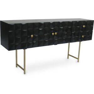 Console En Bois - Buffet Stile Vintage - Noir - Fros Noir - Publicité