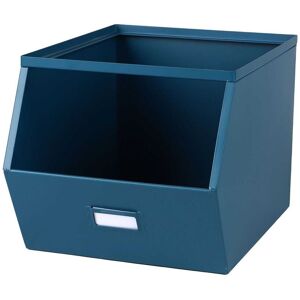 Casier De Rangement En Métal Avec Étiquette - Bleu - Publicité