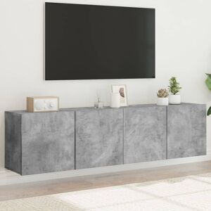 Vidaxl Meubles Tv Muraux 2 Pcs Gris Béton 80x30x41 Cm - Publicité