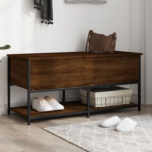 Vidaxl Banc De Rangement Chêne Marron 100x42,5x47 Cm Bois D'ingénierie - Publicité