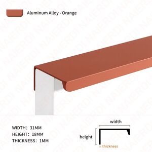 Longueur 250 Mm - 4 Angle Droit-Orange - Poignée De Meuble Longue En Alliage D'aluminium, Idéale Pour Cisco, Commode Et Porte - Publicité