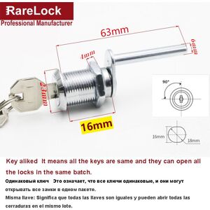 16 Mm C X 1pcs - Serrure Pour Bureau, Meubles, Bureau, Maison À Côté De La Table, Bibliothèque, Boîte À Outils, Psychscolaire, Matériel Rarelock Ms541 H - Publicité