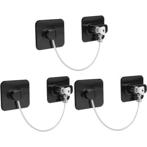 Lot De 3 S¿¿Curit¿¿ Fen¿¿Tre Enfant, Serrure De La Porte Du R¿¿Frig¿¿Rateur Adh¿¿Sive Cable De Limitation D'ouverture Bloc Fenetre Securite Enfant Avec 3 Cl¿¿S Pour Armoire Tiroir Laveuse - Publicité