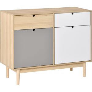 HOMCOM Buffet de Cuisine Commode de Chambre scandinave 2 placards