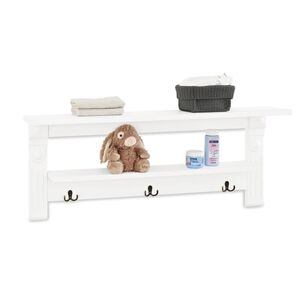 Pinolino Étagère murale/porte-manteau Emilia bois blanc