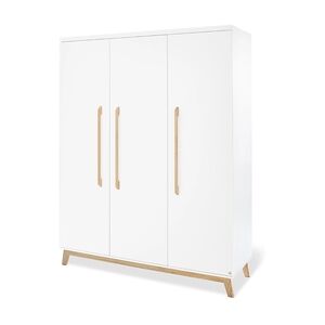 Pinolino Armoire enfant bebe 3 portes Riva blanc