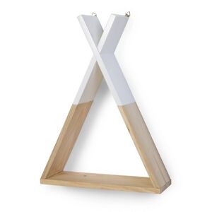 CHILDHOME Étagère murale tipi bois naturel/blanc