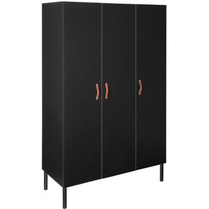 Schardt Armoire enfant 3 portes Melody Black bois