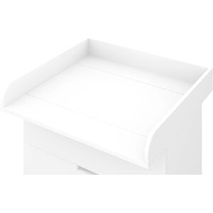 Polini Kids Plan à langer pour commode IKEA Malm Hemnes, Nordli bois blanc