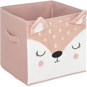 atmosphera Bac de rangement enfant biche carton rose