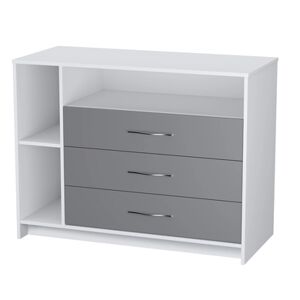 Polini Kids Commode à langer Simple 2110 bois blanc gris