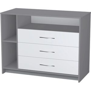 Polini Kids Commode a langer Simple 2110 bois gris blanc