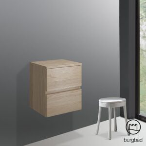 Burgbad Cube Meuble latéral, 2 tiroirs, USIE040F3784,