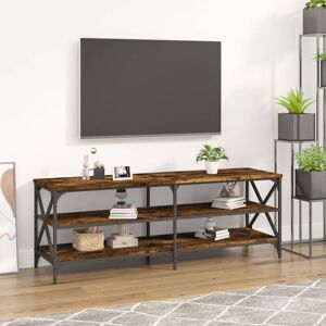 826726 vidaXL Meuble TV chêne fumé 140x40x50 cm bois d'ingénierie - Publicité