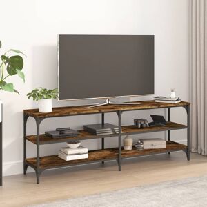 826746 vidaXL Meuble TV chêne fumé 140x30x50 cm bois d'ingénierie - Publicité