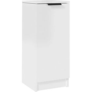 vidaXL Buffet Table de Chevet Armoire de Chambre à Coucher Armoire Latérale Meuble de Rangement Blanc Brillant 30x30x70 cm Bois d'Ingénierie - Publicité