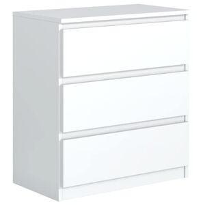 meble masztalerz Commode Blanche Mat avec 3 tiroirs 70 cm, Meuble Rangement, Commode Chambre H : 78,5 cm, L : 70 cm, P : 39 cm Commode avec tiroirs, Commode Chambre Adulte - Publicité