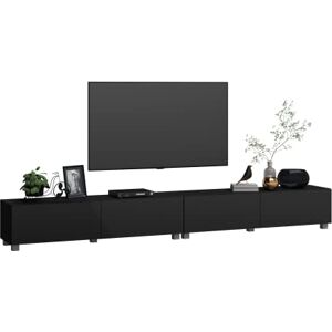 4 house design Television 65 Pouces Meuble Tele Industriel Longueur 240 cm Armoire TV étagère TV Board lowboard Table Mat Noir accrochage/Support 4housedesign® - Publicité