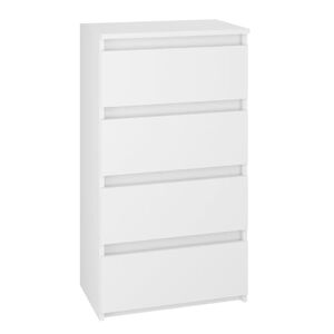 SoDREAMER Commode 4 tiroirs   Couleur : Blanc   52x93x34 cm   Armoire pour vêtements, Documents, Petits Objets   Idéal pour Chambre à Coucher, Salon, Chambre d'enfant et Bureau - Publicité